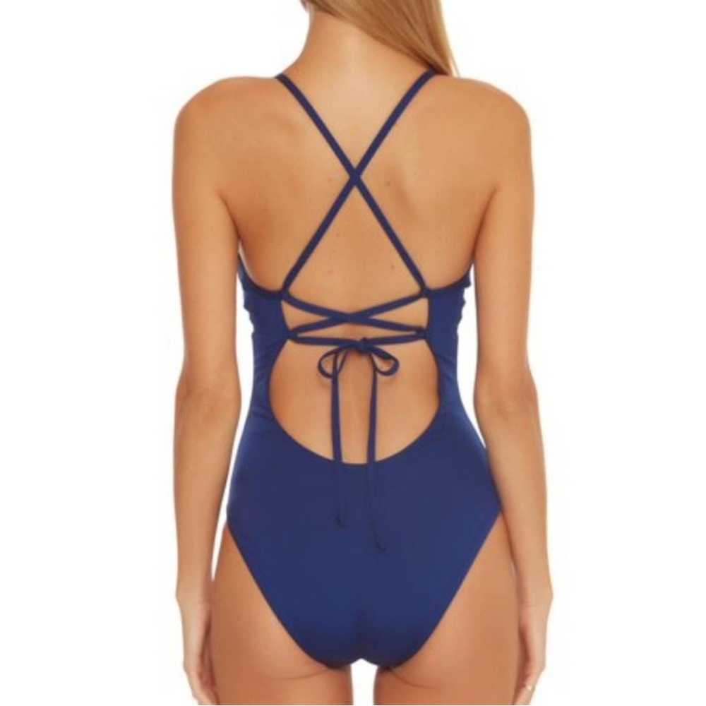 NWT Becca by Rebecca Virtue Tallulah Clare Plunge One Piece Swimsuit - Picture 3 of 9